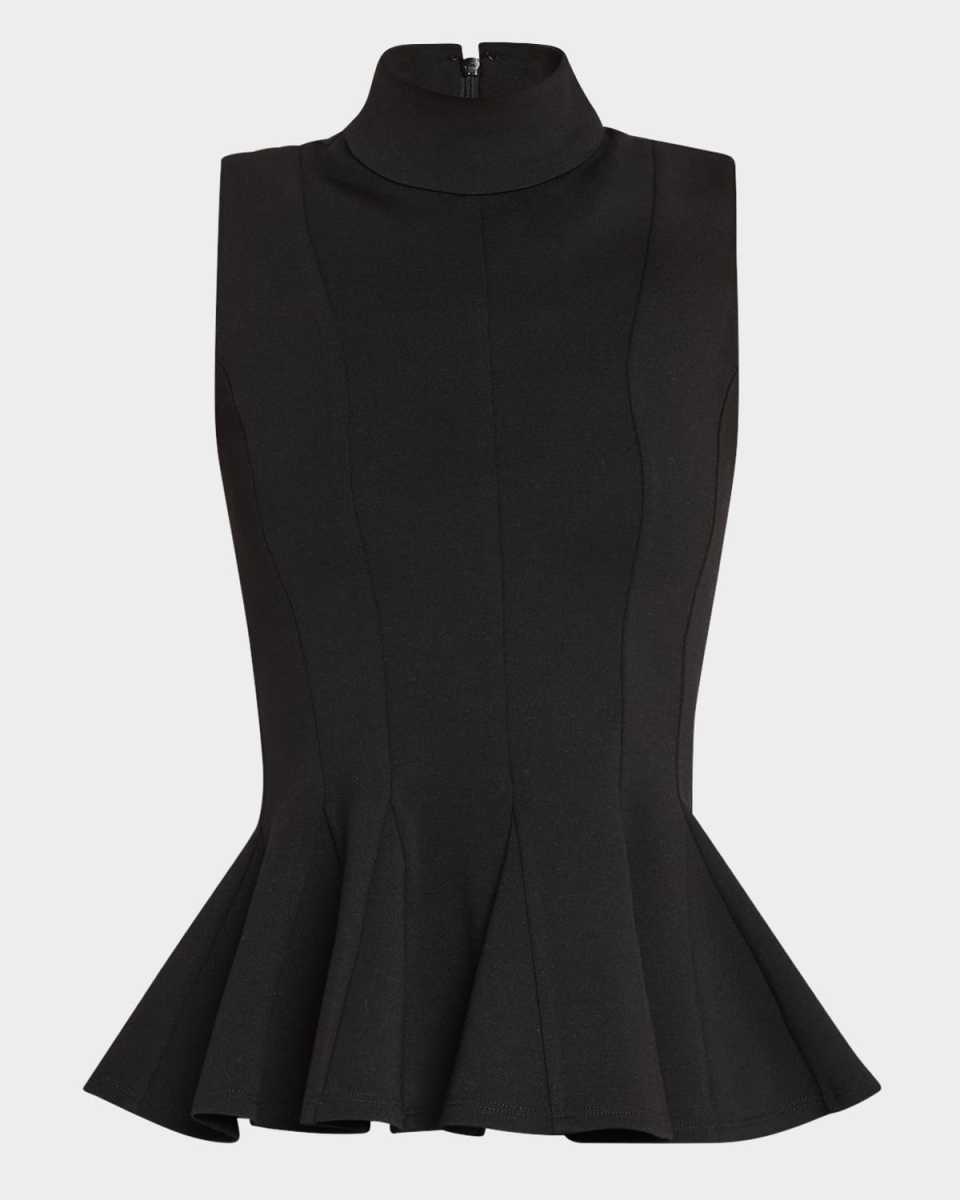 Ismay Turtleneck Sleeveless Peplum Top